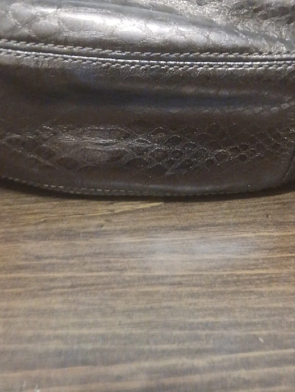 Michael Kors hobo Leather rattlesnake print Broonzed shoulder bag purse